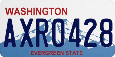 WA license plate AXR0428