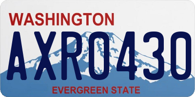 WA license plate AXR0430