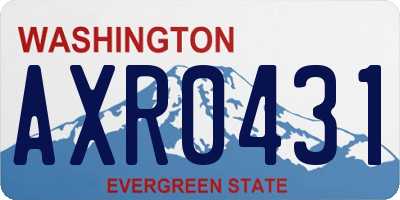 WA license plate AXR0431