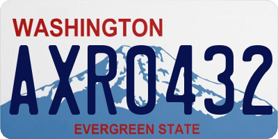 WA license plate AXR0432