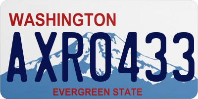WA license plate AXR0433