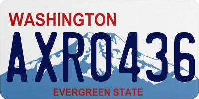 WA license plate AXR0436