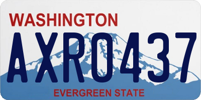 WA license plate AXR0437