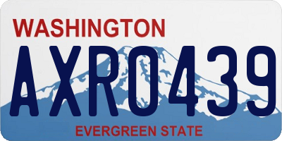 WA license plate AXR0439