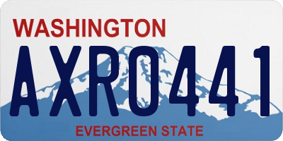 WA license plate AXR0441
