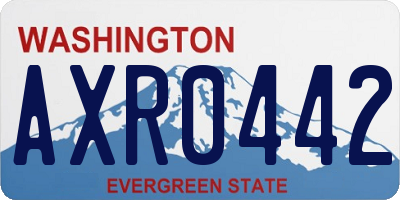 WA license plate AXR0442