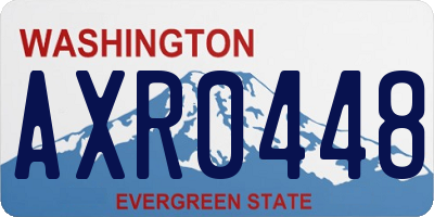 WA license plate AXR0448