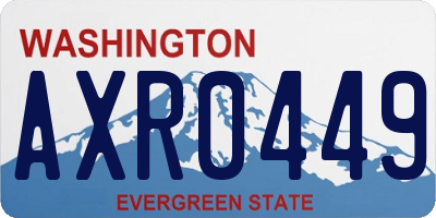 WA license plate AXR0449