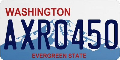 WA license plate AXR0450