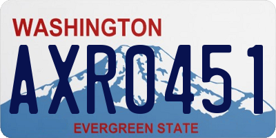 WA license plate AXR0451