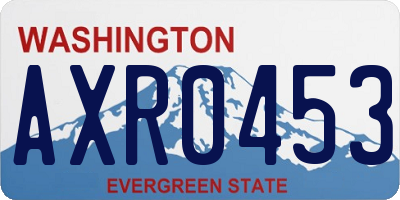 WA license plate AXR0453