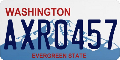 WA license plate AXR0457