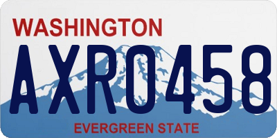 WA license plate AXR0458