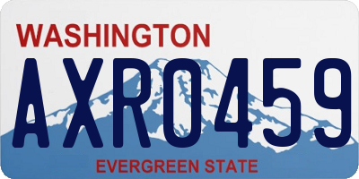 WA license plate AXR0459