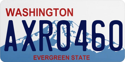 WA license plate AXR0460
