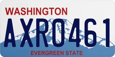 WA license plate AXR0461