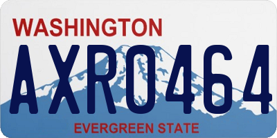 WA license plate AXR0464