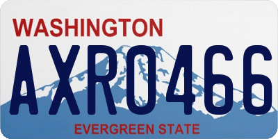 WA license plate AXR0466