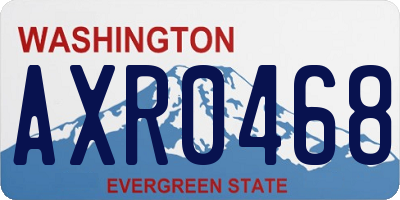 WA license plate AXR0468