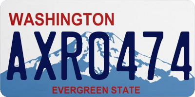 WA license plate AXR0474