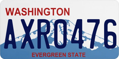 WA license plate AXR0476