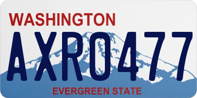WA license plate AXR0477