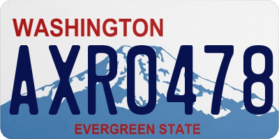 WA license plate AXR0478