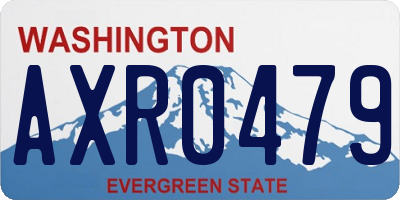 WA license plate AXR0479