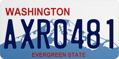 WA license plate AXR0481