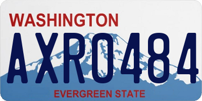 WA license plate AXR0484