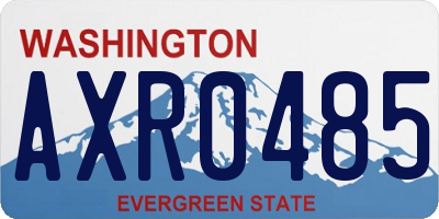 WA license plate AXR0485