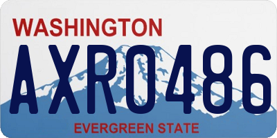 WA license plate AXR0486