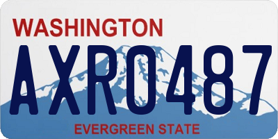WA license plate AXR0487
