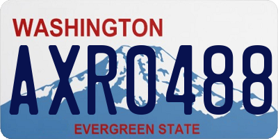 WA license plate AXR0488