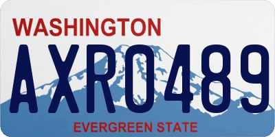 WA license plate AXR0489