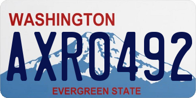 WA license plate AXR0492