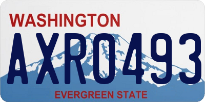 WA license plate AXR0493