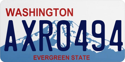 WA license plate AXR0494