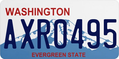 WA license plate AXR0495