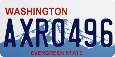 WA license plate AXR0496