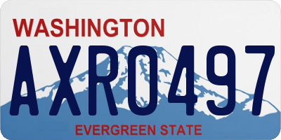 WA license plate AXR0497