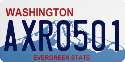 WA license plate AXR0501