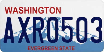 WA license plate AXR0503