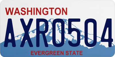 WA license plate AXR0504