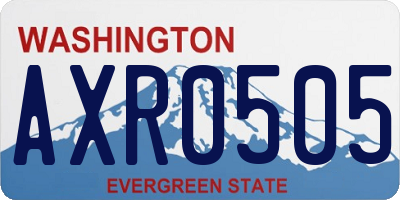 WA license plate AXR0505