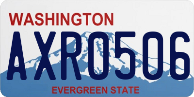 WA license plate AXR0506
