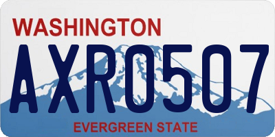 WA license plate AXR0507