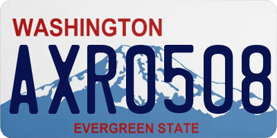 WA license plate AXR0508