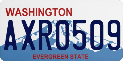 WA license plate AXR0509