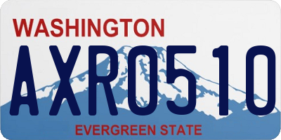 WA license plate AXR0510